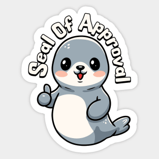 Seal Of Approval! Cute Seal Pun Sticker